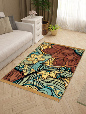 Countingbeds Multicolor Chenille Carpet(4 ft,  X 6 ft, Rectangle)