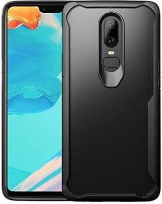 kursa hub Bumper Case for OnePlus 6(Black, Transparent, Grip Case)