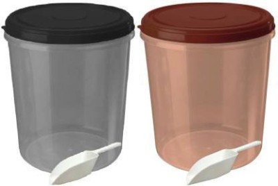 PRAGATI SALES Plastic Utility Container  - 15000 ml(Pack of 2, Black, Brown)