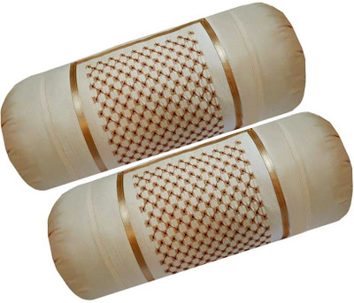 Harshita Creation Cotton Bolsters Cover(80 cm*40 cm, Beige)