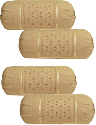 Harshita Creation Cotton Bolsters Cover(Pack of 4, 80 cm*40 cm, Beige)