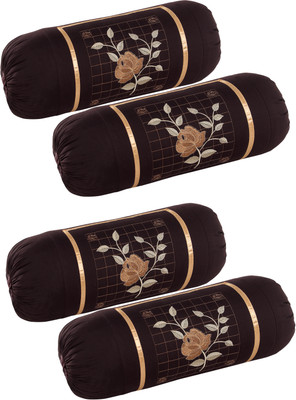 Harshita Creation Cotton Bolsters Cover(Pack of 4, 80 cm*40 cm, Brown)