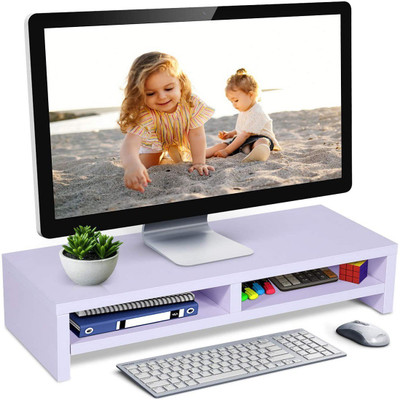 UniAart 3 Compartments Wooden Desk Organiser(White)