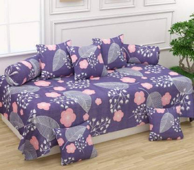MORADO Polycotton Checkered Diwan Set(Multicolor)