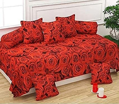 MORADO Polycotton Floral Diwan Set(Multicolor)