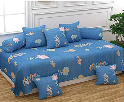 MORADO Polycotton Floral Diwan Set(Multicolor)