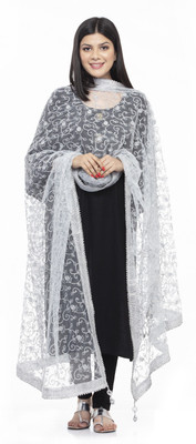 A R SILK Net Embroidered Women Dupatta
