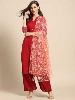 Noise Net Embroidered Women Dupatta