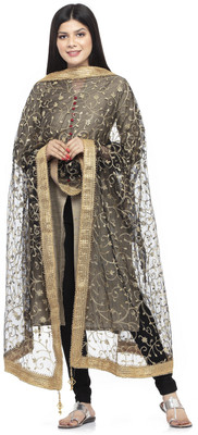 A R SILK Net Embroidered Women Dupatta