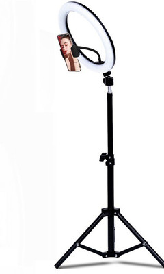 Wrapo 10 inch Big LED Selfie Ring Light with Extendable Tripod Stand 7 Feet Ring Flash(White)
