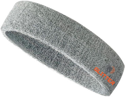 Glitter Non Slip Moisture Wicking Work Out Cotton Head Band For Men's & Women's Sweatband for Workout/ Sports Fitness/Exercise/Training/Running/Yoga- Pack of 1(Grey) Head Band(Grey)