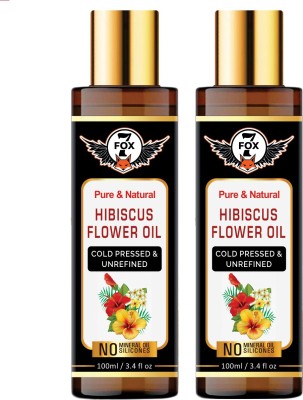 7 FOX Hibiscus Hair regrowth oil With 14 Other Essential Ingredients for Men & Women -100ml-Pack of-2-Bottle- Hair Oil(200 ml)