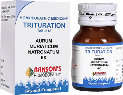 Bakson's Homoeopathy Aurum Muriaticum Natronatum 6X Tablets(100 Units)
