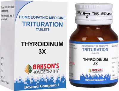 Bakson's Homoeopathy Thyroidinum 3X Tablets(100 Units)
