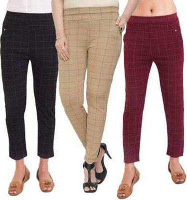 4M SALES Multicolor Jegging(Checkered)