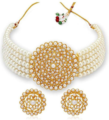 TWOLOVER Alloy Gold-plated White, Gold Jewellery Set(Pack of 1)