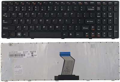 WISTAR 25010823 25-010793 MP-10A33US-686 V-117020AS1-US Keyboard Replacement with Frame for IBM LenovoIdeapad G570 Z560 Z560A Z560G G575 G780 G770 Z565 Series Laptop/Notebook Black US Layout Laptop Keyboard Replacement Key