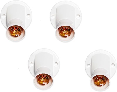 JELECTRICALS Deluxe Angle Batten Bulb holder - Pack of 4 Porcelain Light Socket(Pack of 4)