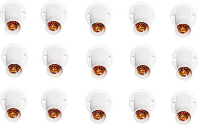 Electro Factory Deluxe Angle Batten Bulb holder Pack of Plastic Light Socket(Pack of 15)