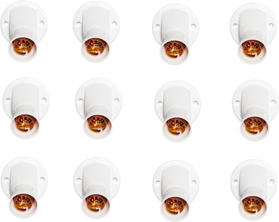 JELECTRICALS Deluxe Angle Batten bulb holder - Pack of 12 Polypropylene Light Socket(Pack of 12)
