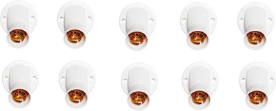 Electro Factory Deluxe Angle Batten Bulb holder Pack of 10 Plastic Light Socket(Pack of 10)