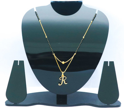 Inspire Next R letter mangalsutra gold plated for women Alloy Mangalsutra Alloy Mangalsutra