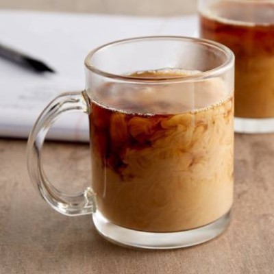 T R Creation Glass coffee mug pack of 6 Glass Coffee Mug(250 ml, Pack of 6)