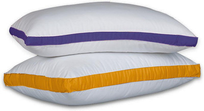 Sleepwell Polyester Fibre Stripes Sleeping Pillow Pack of 2(White)