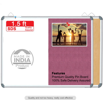 sunway Display Systems 2*1.5 Non magnetic combination board pink Magnetic Combination Bulletin Board(Pink)