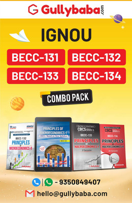 Gullybaba IGNOU BAG Economics (Latest Edition) BECC-131|BECC-132|BECC-133|BECC-134 In English 1st 2nd 3rd & 4th Semester COMBO Of IGNOU Help Books With Solved Sample Papers & Important Exam Notes Plus Guess Papers(Paperback, Gullybaba.com Panel)