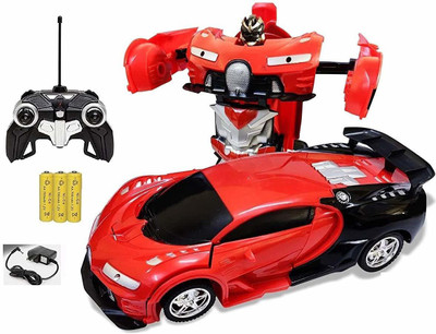 U.R.M. Enterprises Transformer Remote Control Car Robot car Transforming Robot, Deformation Toys 2 In 1 Transform Car Robot for Kids(Red)