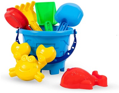 cktech Summer Beach Toy Set, 6 pcs Garden / Beach Toys Set For Kids, Indian Made Comfort Material Sandpit Bucket,Animal, Mould, Beach Shovel Spade Etc Tool Kit, Beach Art Learning Toys, Outdoor Kids Pretend Play Set Sand Toys For Toddlers ,Best Birthday -Multicolor