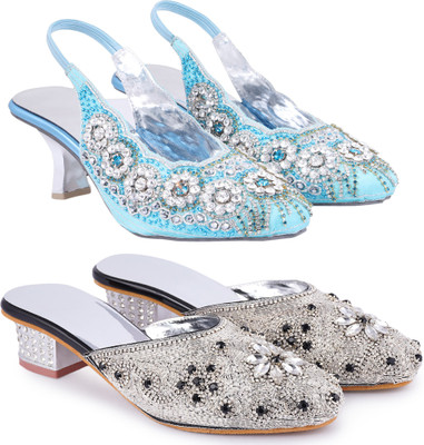 Zionk Women Heels(Multicolor , 13)