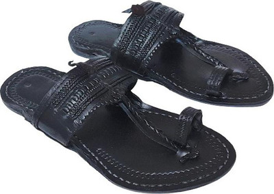 Kolhapuri Men Sandals(Black , 11)