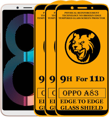 Express Buy Edge To Edge Tempered Glass for Oppo A83(Pack of 2)