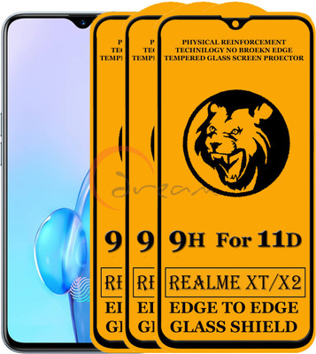 SoftTech Edge To Edge Tempered Glass for Realme XT(Pack of 2)