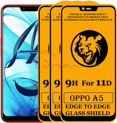 11D Edge To Edge Tempered Glass for Oppo A5(Pack of 2)