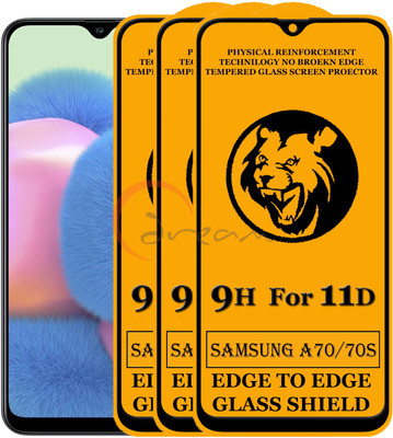 11D Edge To Edge Tempered Glass for Samsung Galaxy A70(Pack of 2)