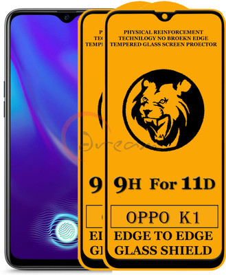11D Edge To Edge Tempered Glass for Oppo K1(Pack of 2)