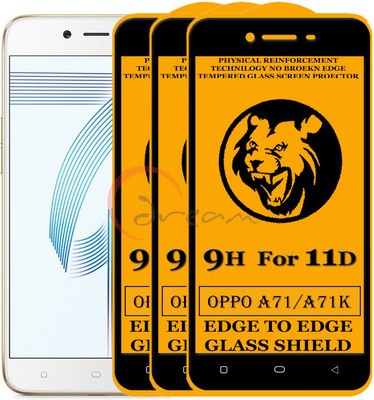 Dream Edge To Edge Tempered Glass for Oppo A71(Pack of 3)