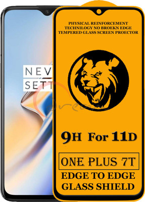 SoftTech Edge To Edge Tempered Glass for One Plus 7T(Pack of 2)