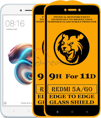 11D Edge To Edge Tempered Glass for Mi Redmi 5A(Pack of 2)