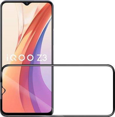 Caseline Edge To Edge Tempered Glass for iQOO Z3 5G(Pack of 1)