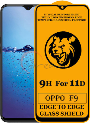 11D Edge To Edge Tempered Glass for Oppo F9(Pack of 2)