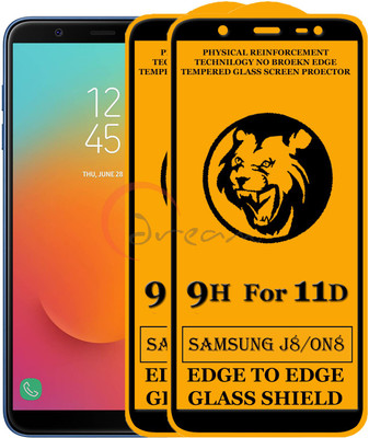 11D Edge To Edge Tempered Glass for Samsung Galaxy J8(Pack of 2)