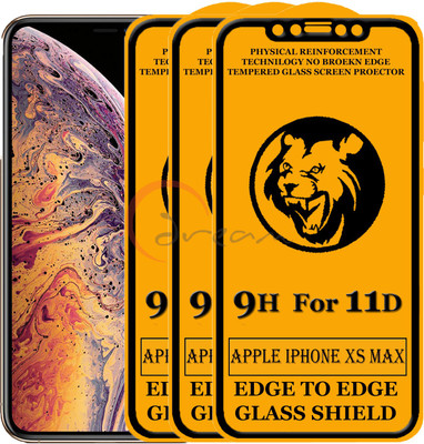 Pluto Edge To Edge Tempered Glass for Apple iPhone XS Max(Pack of 2)
