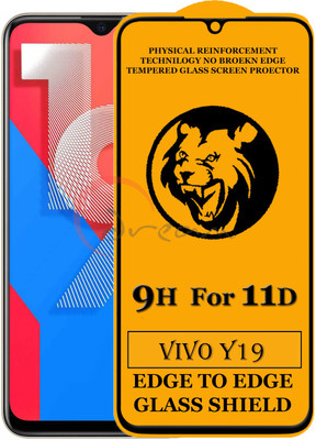 11D Edge To Edge Tempered Glass for Vivo Y19(Pack of 2)