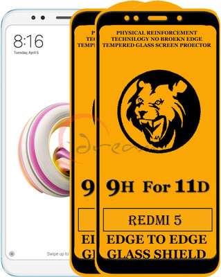 Express Buy Edge To Edge Tempered Glass for Mi Redmi 5(Pack of 2)
