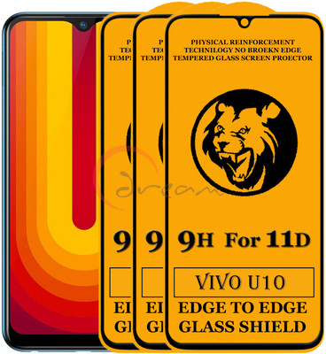 SoftTech Edge To Edge Tempered Glass for Vivo U10(Pack of 2)