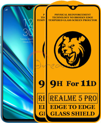 Dream Edge To Edge Tempered Glass for Realme 5 Pro(Pack of 2)